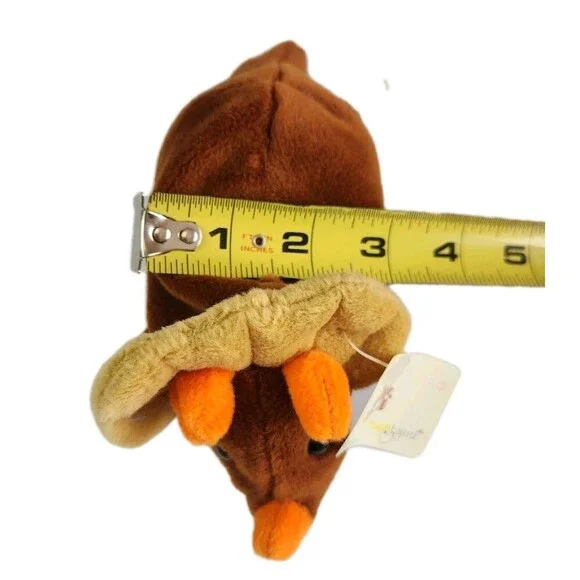 Plushland Vintage Triceratops Dinosaur Stuffed Animal Toy Brown Orange Cute Soft - Picture 5 of 10